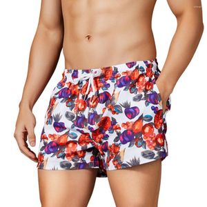 Мужские шорты Оптовые мужские плавающие фрукты напечатаны быстрый сухой пляж с карманами легкие пляжные летние каникулы