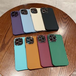 Moda kamera lens koruyucusu Yumuşak TPU İPhone 15 14 Plus Pro Max 13 12 11 Yumuşak TPU Bling PC Sert Kaplama Krom Krom Metalik İnce Delik Cep Telefonu Arka Kapak Cilt