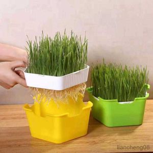 Planters Pots Durable Plastic Nursery Pot Breathable Sprout Planting Pot Large Capacity Soil-Free Sprouter Tray Garden Supplies for Home R230614