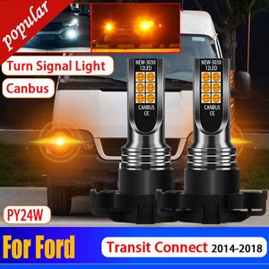 Yeni 2pcs Araba PY24W CANBUS HATA LED LAM LAMBA Sinyali Işık Ön Gösterge Ampulü Ford Transit Connect 2014 2015 2016 2017 2018