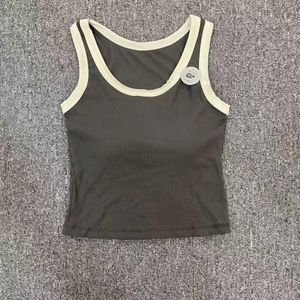 Tasarımcı Üstleri Kadın Lüks Tasarımcı Kadın Tankları Anagram Embroidered Pamuk Karıştırıcı Tank Tops Şort Tasarımcı Etekler Yoga Takım Sutu Yelek Bayanlar Solid T Shirt