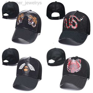 Tasarımcı Caps Şapkalar 2022 Tasarımcı Erkek Beyzbol Kapakları Kadın Marka Tiger Kafa Şapkaları Bee Snake Leopar İşlemeli Kemik Erkekler Kadınlar Casquette Sun Hat Gorras Sport