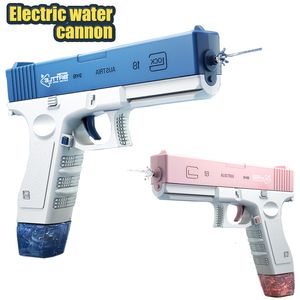 Silah oyuncakları elektrikli su silah çocukları su oyuncak glock oyuncakları erkekler için yüksek basınç güçlü şarj enerji barlı su tabanca çocuk oyuncakları hediye 230613
