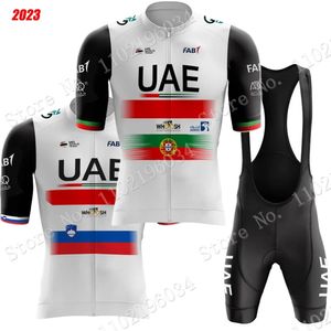 Bisiklet Jersey takım elbise setleri bisiklet forması portekiz takım seti slovenya kısa kolu kırmızı giyim yol bisiklet gömlekleri bisiklet önlük şort mtb ropa 230613