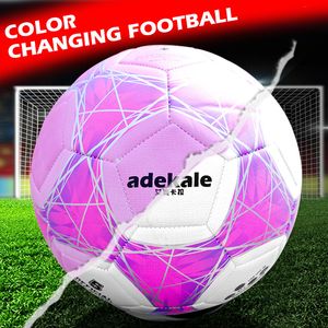 Toplar renk değiştiren futbol topu standart no. 5 Boyut 4 Makine Dikişli Futbol PU 230613