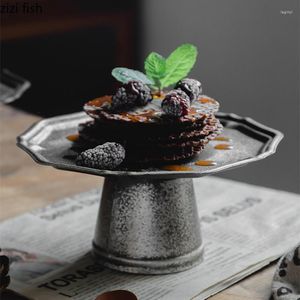 Тарелка Железное искусство высокая тарелка с фруктами с закусками для закусочки торт торт десерт димсам
