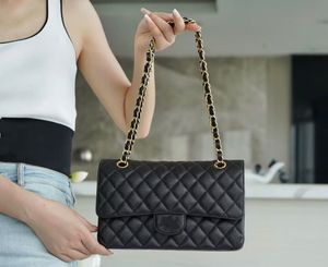 10A Orijinal Kalite Lüks Ürünler Omuz Çantası Tasarımcı Çantalar 25cm Kadın Havyar Deri Crossbody Çantalar Moda Yüksek End Zincir Çantalar Lady Çanta Kutusu