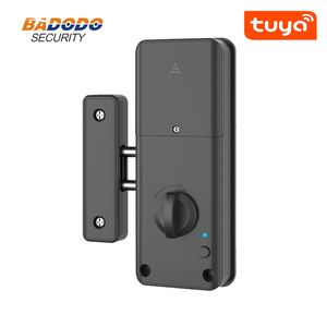 Door Locks Tuya APP Remote Control Automatic IC Card Motor Lock Invisible No Drill Hole Installation For Wooden Door 230614