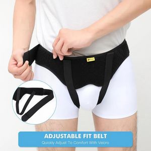 Hernia Belt Truss for Inguinal or Sports Hernia Support Brace Pain Relief Recovery Strap with 2 Removable Compression