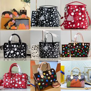 Yk Bag Yayoi Kusama Tote Bag Colorful Pumpkin Speck Series Tote Bag Designer Women's Bag Neverefu Never Onthego Massager Slant Body Vuton Multifuncional Luxury Bag