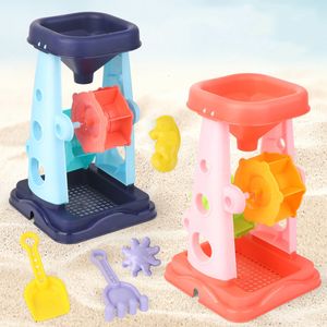 Песчаная игра на воде Fun Summer Beach Toy Set Kids Seaside Sandpit Toys Toys Sandglass Shovel Shovel Wourglass Tool 230615