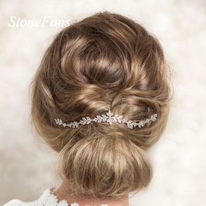 Düğün Saç Takıları Stonefans Zarif Gelin Saç Aksesuarları Kristal Baş Bandı Bırakın Kadın Gelin Baş Zinciri Başlık Başlık Mücevher 230614