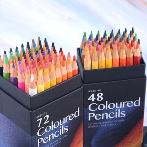 Pencils 121824364872 Colors Oily Colored Pencil Artistic Lead Brush Sketch Wood Pencils Set Hand-Painted School Drawing Supply 230614
