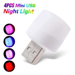 New 4pcs lot USB Plug Lamp Computer Mobile Power Charging Mini Night Light LED Eye Protection Reading Light Bedroom Decoration Lamps