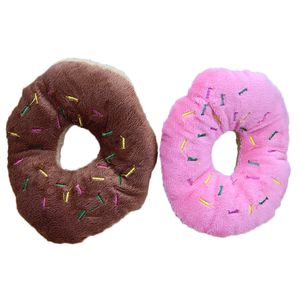 Pet Chew Cotton Donut Play Toys Lovely Pet Dog Puppy Cat Tuging Chew Squeaker Squack Sound Toy Chew Donut Play Toys