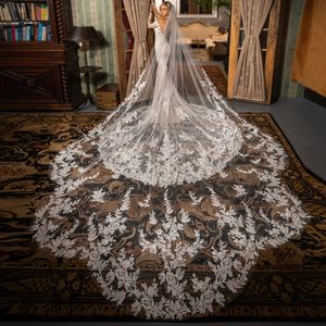 Скромные асимметричные свадебные вуали с расчесыванием один майр 3 метра Свадебные завесы кружев