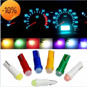 Новая 10шт -светодиодная лампа T5 Светодиодные лампы T5 W1.2W W3W CAR COB Auto Side Wedge Dashboard Lawge Lamp Lamp 4014 Светодиодные фонари