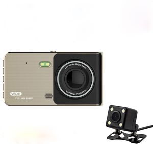 Araba DVR 4.0 inç IPS ekran Full HD 1080p Çift Dash Cam Araba Dash Ön Kamera ve Arka Görünüm Cam 170 Derece Geniş Açılı T526