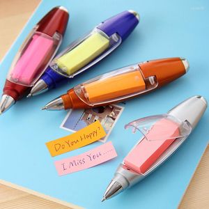 Многофункциональная Halter Ballpoint Pen Sticky Note Light Strip Stationery 3in1 с красочными школьными принадлежностями школьных средств