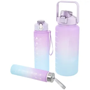 Mutfak Muslukları 3 PCS Su Şişeleri Set Motivasyonel Taşınabilir Taşınabilir Süreler (2L 900ml 300ml)