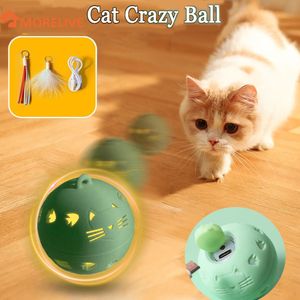 Smart Cat Interactive Toy Cat Crazy Ball с светодиодным светодиодным прыгающим мяч