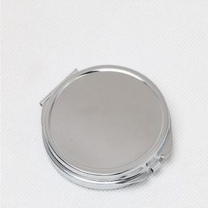 Toptan 50pcs 60mm boş kompakt ayna DIY Taşınabilir Metal Kozmetik Ayna Gümüş #SL1140 WJVRX