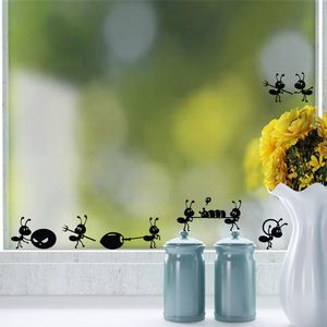 Мультфильм Черные муравьи Двигайте наклейку на стены для детских комнат домашние декор стеклянные окна