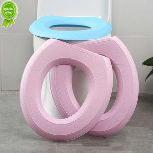 Yeni çıkarılabilir yıkanabilir banyo ev tuvalet koltuk kapağı eva su geçirmez koltuk yastıklı mat kapak yapışkan bez yastık çıkartması