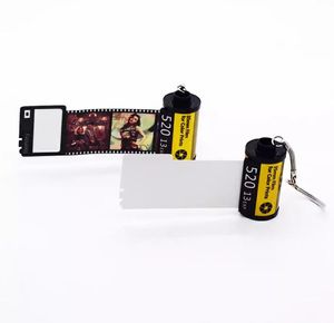 DHL500pcs Film Sublimation PET DIY White Double Sided Blank Film Roll Keychain