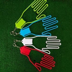 Golf Bag Glove Holder Plastic Rack and Dryer Hanger with Metal Buckles