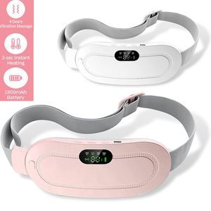 Slimming Belt Menstrual Heating Pad Smart Warm Belt Relief Waist Pain Cramps Vibrating Abdominal Massager Electric Waist Belt Device 230615