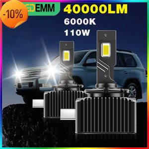 Novo 2Pcs D1S D3S 6000K 40000Lm Led Faróis D4S D5S D2S Auto Bulbs Canbus Frente e verso 110W D1R D2R D3R D4R Lâmpada do carro 1 1 Xenon Hid