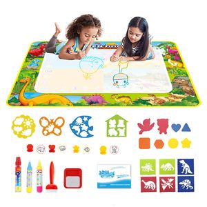 İstihbarat oyuncakları 4 stil büyük boyutlu sihirli doodle su çizim paspas boyama kalemleri seti boyama tahtası eğitim oyuncakları çocuklar için doğum günü hediyesi 230615