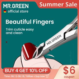 Cuticle Scissors MR.GREEN Cuticle Nippers Nail Manicure Cuticle Scissors Clippers Trimmer Dead Skin Remover Pedicure Stainless Steel Cutters Tool 230616