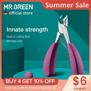 Nail Clippers MR.GREEN Nail Clipper Stainless Steel Ingrown Toenail Clipper Good at cutting thick and hard nails Pedicure Manicure Tool 230616