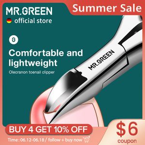 Nail Clippers MR.GREEN ingrown Nail Clippers Toenail Cutter Stainless Steel Pedicure Tools Thick Toe Nail Correction Deep Into Nail Grooves 230616
