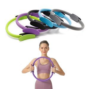 Yoga Çevreleri 38cm Yoga Fitness Circle Magic Ring Bayanlar Profesyonel Eğitim Kas Pilates Çember Egzersiz Aksesuarları Ev Salonu 230617