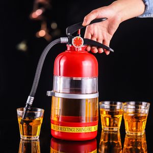 Bar Araçları 2L Yaratıcı Şarap İçecek Dağıtıcı Yangın Söndürücü Pourer Parter Bira Su Fıçısı İçecek Likör Aksesuarı 230616