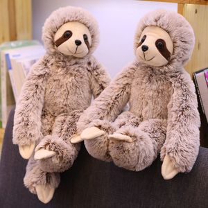 Фаршированные плюшевые животные 1pc 50cm70cm Life Lifelike Sloth Baby Doll Dolls Dolls Kids Lovely Grives Gifts Brinquedos 230617