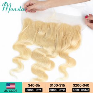 Hair pieces 13x6 Lace Frontal 613 Blonde Brazilian Remy Human Body Wave 13x4 Swiss 13 4 Ear to Hd Closure 230617