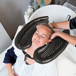 Diğer Saç Cares PVC Headworn Shampoo Ped Taşınabilir şişme durulama Havzası Salon Sandalyesi 230616