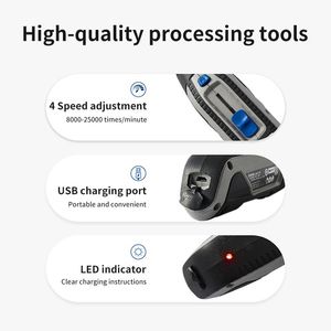 Sliper Dremel Lite 7760 Аккумуляторный вращающийся инструмент LiIon, 3,6 В, многофункциональный набор инструментов с 10 насадками, регулируемая скорость 8000–25000 об/мин