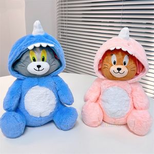 Animais de pelúcia de pelúcia Entrega gratuita de brinquedos de design de dinossauros de pelúcia Tom e Jerry filmes de desenho animado gato e rato de pelúcia bonecos de pelúcia presentes de brinquedo 230619