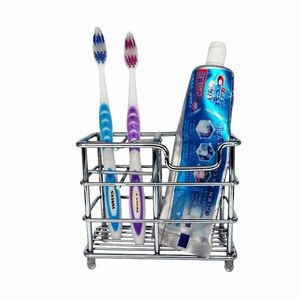 Basit Diş Macunu Stand Çok Fonksiyonlu Paslanmaz Çelik Diş Fırçası Tutucular Ev için Depolama Rafı Banyo Malzemeleri