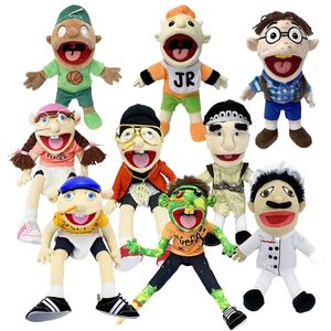 Burattini 124pcs Jeffy Burattino a mano Feebee Rapper Zombie Peluche Bambola Giocattolo Talk Show Muppet Attività genitore-figlio Casetta Regalo per bambini 230617