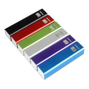 Power Banks Power Banks Portable Bank 2600MAH Алюминиевый сплав Mini Mobile Universal Powers Зарядка батареей розничной пакетом Custom Dhymw