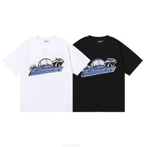 Tasarımcı Moda Giyim Tees tsihrts gömlekler travstar niş trend karikatür leopar basketbol baskısı kısa kollu minimalist mektup erkekler için gündelik tshirt