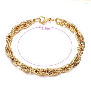 Bağlantı Bilezikler Erkekler İçin Altın Renkli Bilezik Bijoux Bangles Halat Bantlar Bracelete ouro moda takı