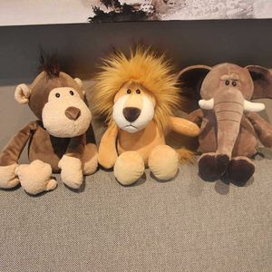 Atacado 25 cm animais da floresta Tiger boneca leão elefante macaco girafa bonecas selva ao vivo brinquedos de pelúcia presentes para crianças