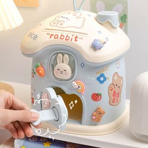 Electronic Pets Creative Kids DIY Money Banking Toys Piggy Bank Money Saving Pot Coin Banks Coin Box With Lock Key Christmas Gift Toy For Girl 230619